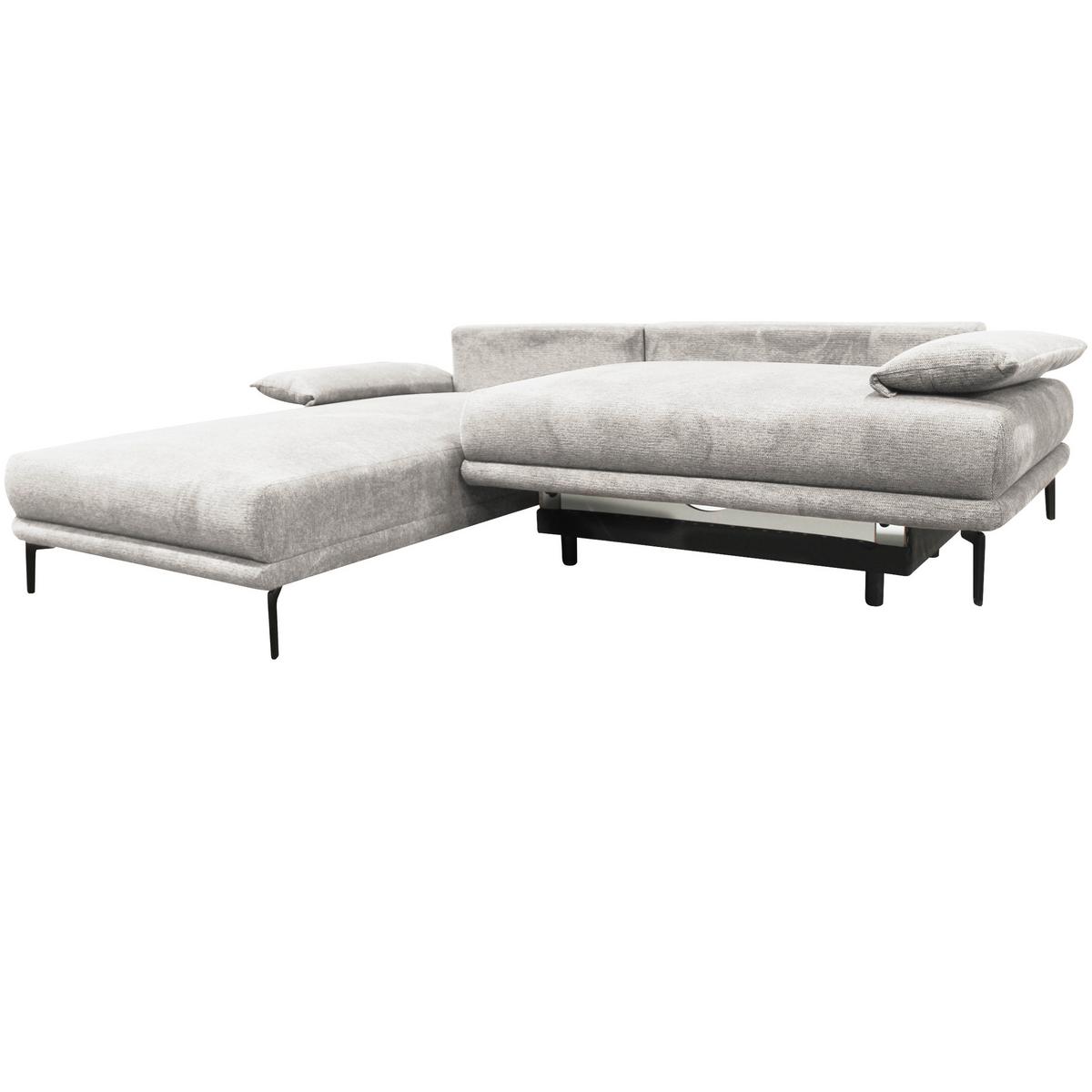 Ecksofa mit Bettkasten Lagacy 192x260 cm Webstoff Weiß - Schwarz/Weiß, Design, Textil (192/260cm) - MID.YOU