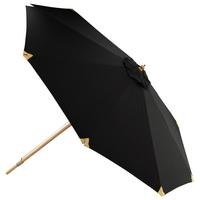 Sonnenschirm Nypo DM: 330cm H: 258cm Schwarz - Schwarz, KONVENTIONELL (330/258/330cm) - Gardenson