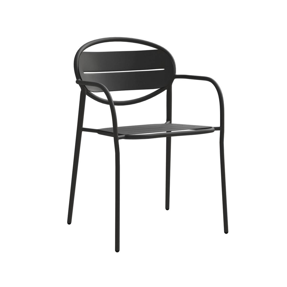 Gartensessel Rom - Anthrazit, MODERN, Metall (57/78/54cm) - Beldano