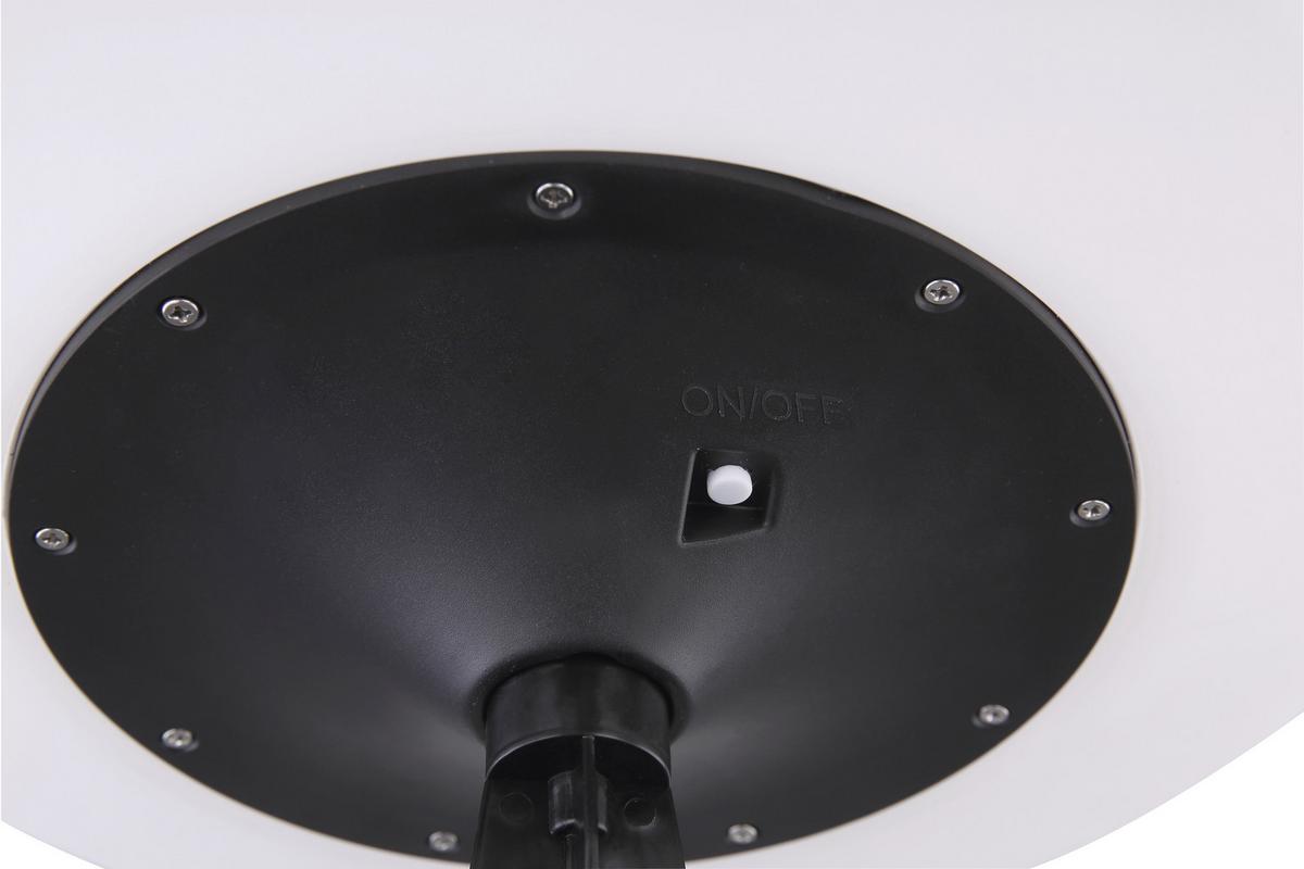 Solarleuchte Weiß 3xled H: 32,8 cm - Schwarz/Weiß, MODERN, Kunststoff (32/32,8cm)