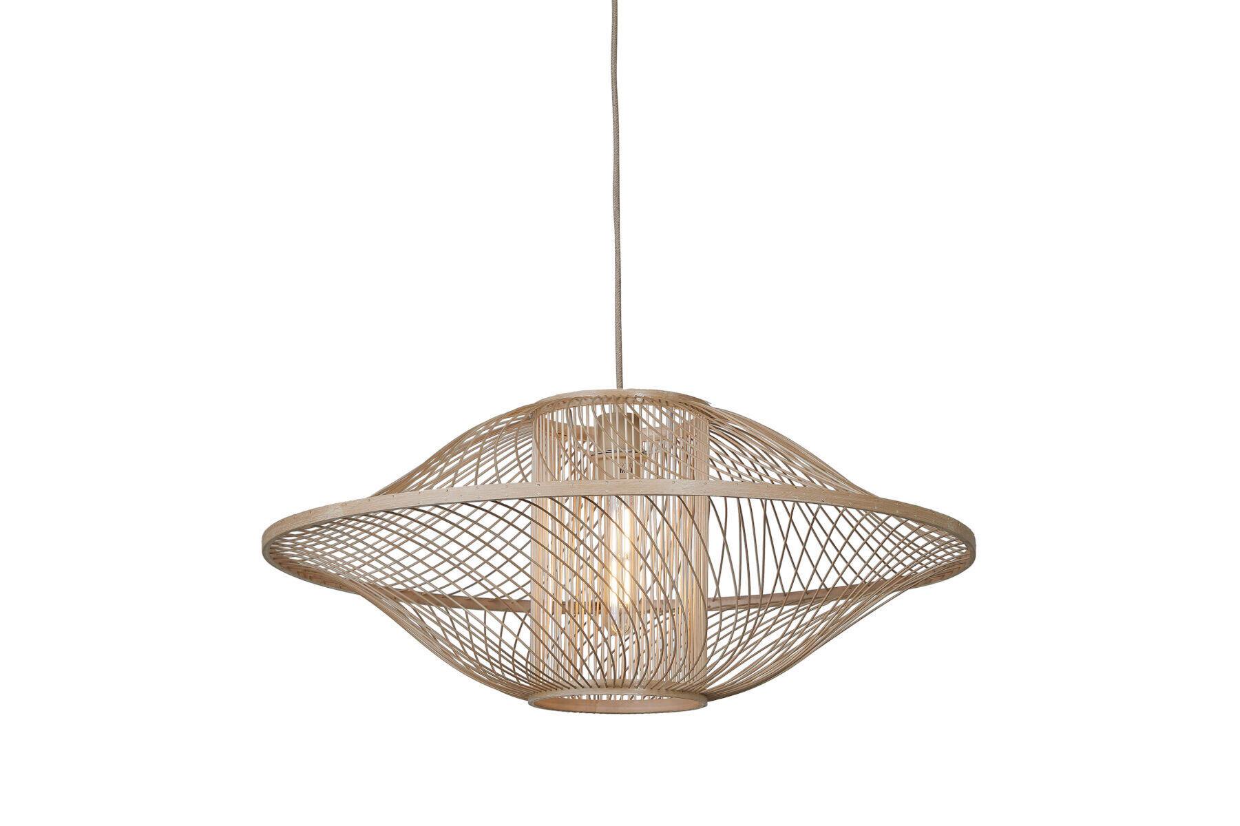 Hängeleuchte Maui - Naturfarben, Basics, Holz (70/30cm) - Good & Mojo