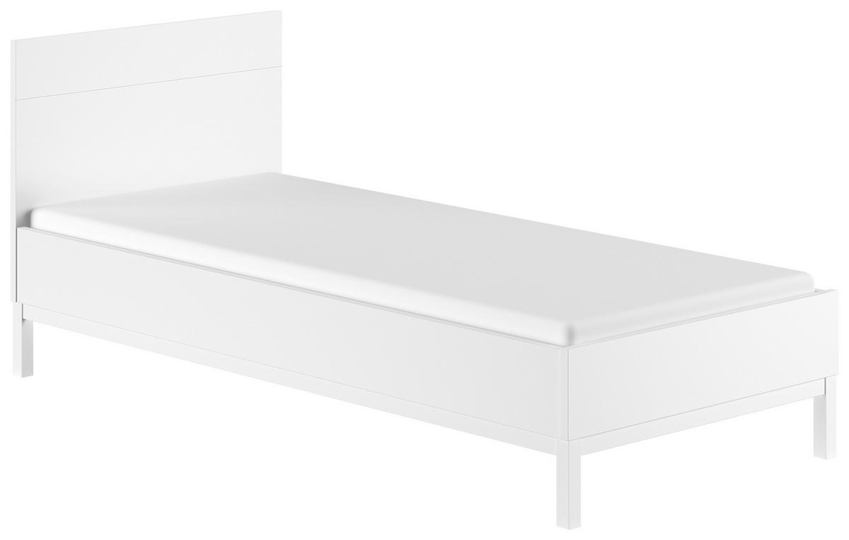 BETT Eva Weiß 90x200cm - Weiß, MODERN, Holz/Holzwerkstoff (90/200cm) - Vipack
