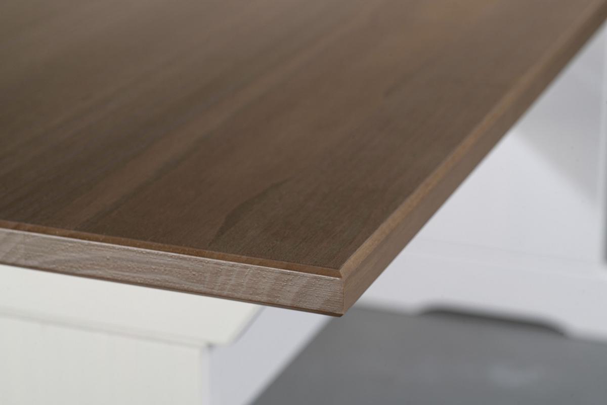 Sitzbank Holz Kiefer Massiv Braun/weiß Westerland B: 110cm - Weiß/Braun, KONVENTIONELL, Holz (110/45/37cm) - MID.YOU