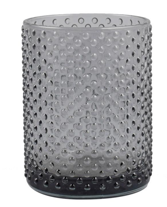Fogkefetartó Pohár Glassy Grey - üveg (7,5/10/5cm)