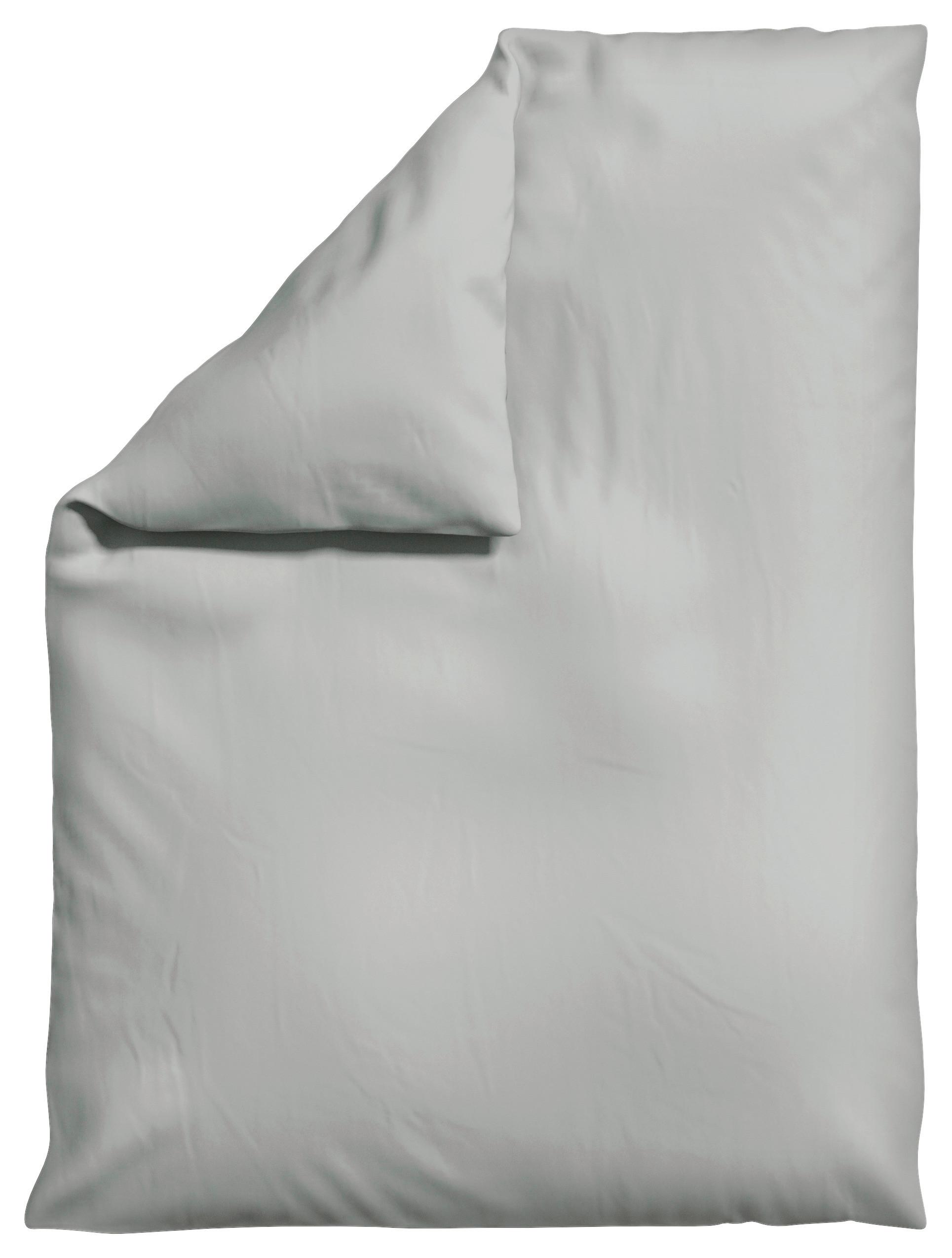 BETTDECKENBEZUG WOVEN SATIN - Hellgrau, Basics, Textil (155/220cm) - Schlafgut