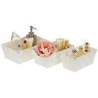 Tárolókosár Gesa - fehér, Konventionell, műanyag/fém - Best Price