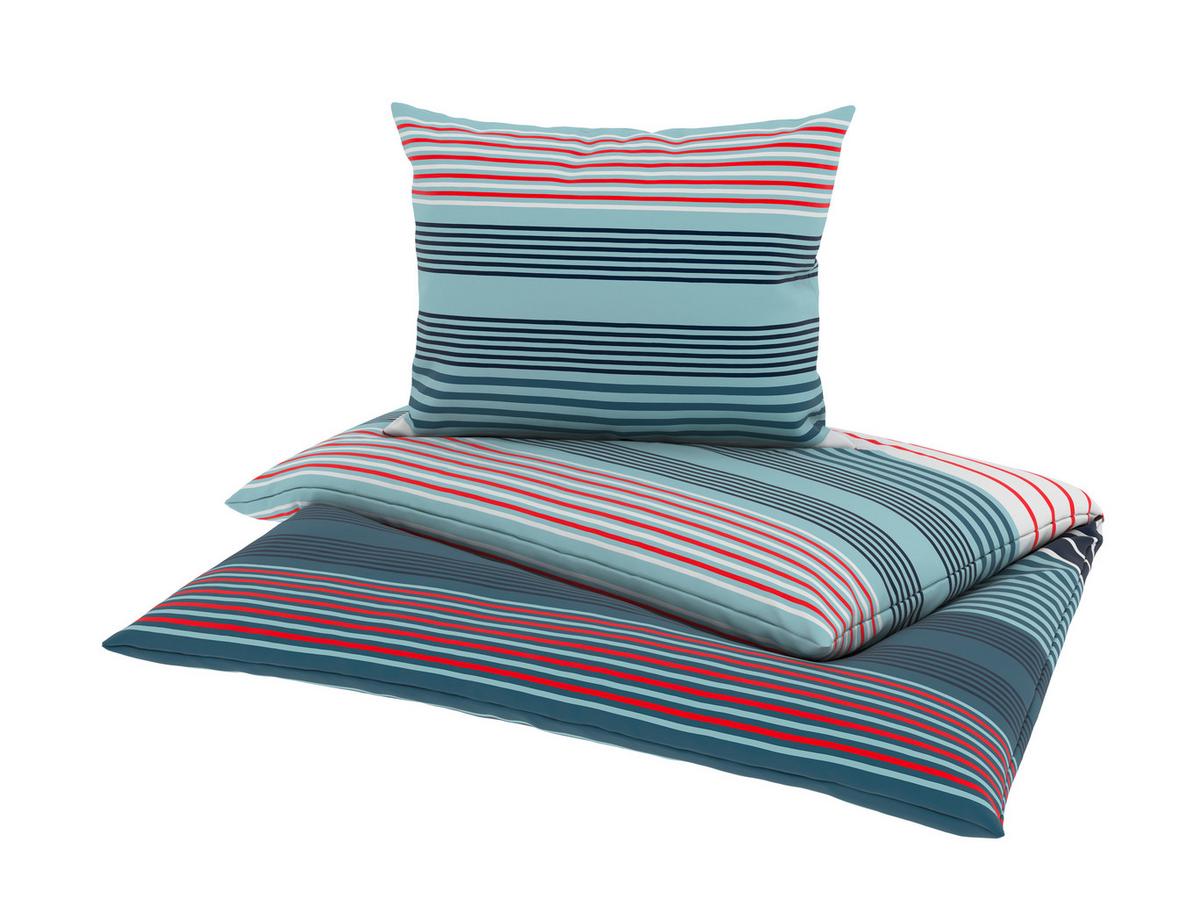 Bettwäsche Alma - Blau/Rot, MODERN, Textil - Luca Bessoni