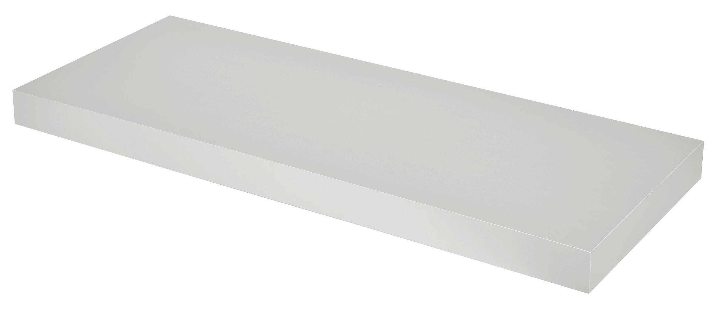 NÁSTĚNNÁ POLICE ANJA -SB- - barvy hliníku, Moderní, kompozitní dřevo (60/3,8/23,5cm) - Mömax