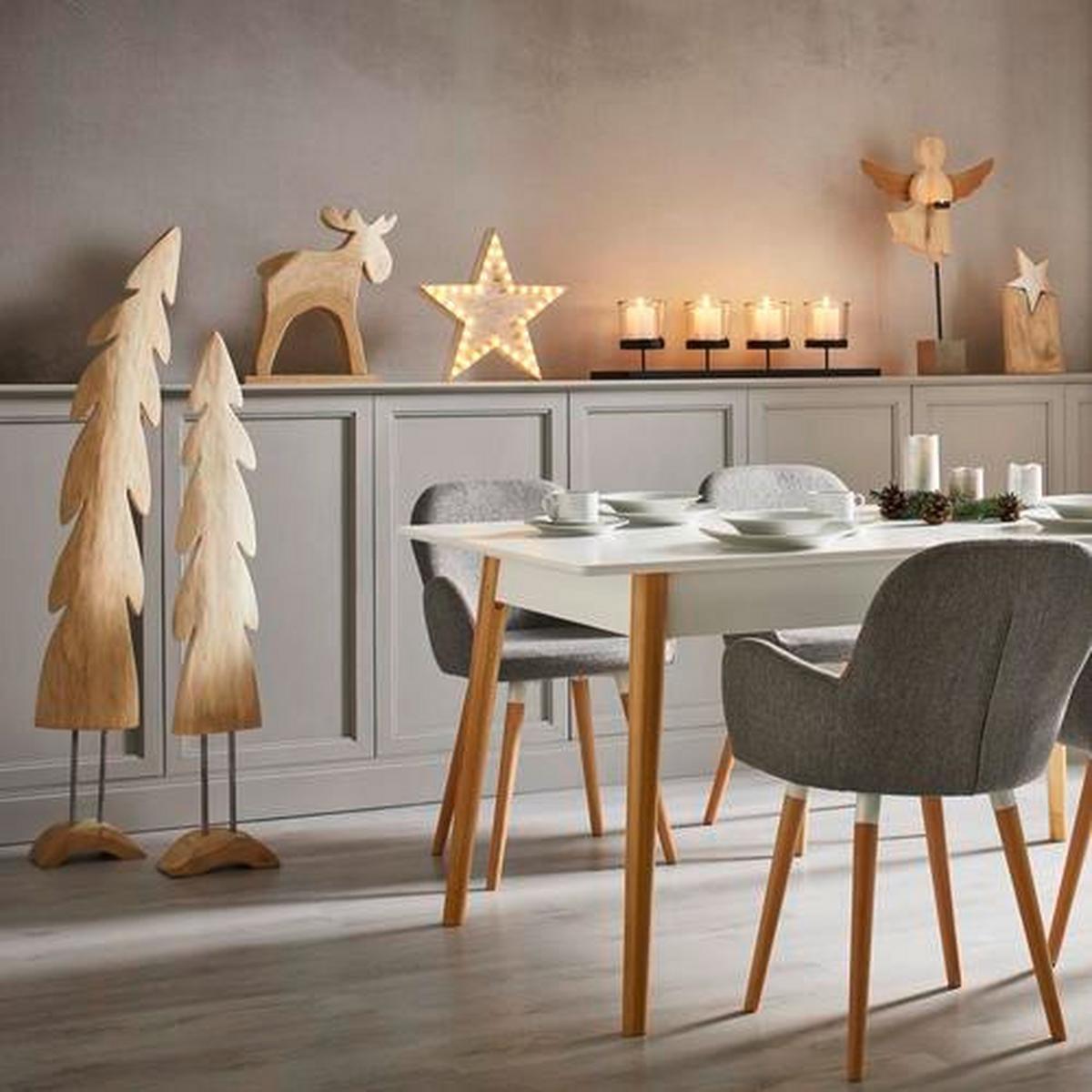 Dekorace Sob FYNN masív výška 43cm - přírodní barvy, Moderní, dřevo (43cm) - Bessagi Home