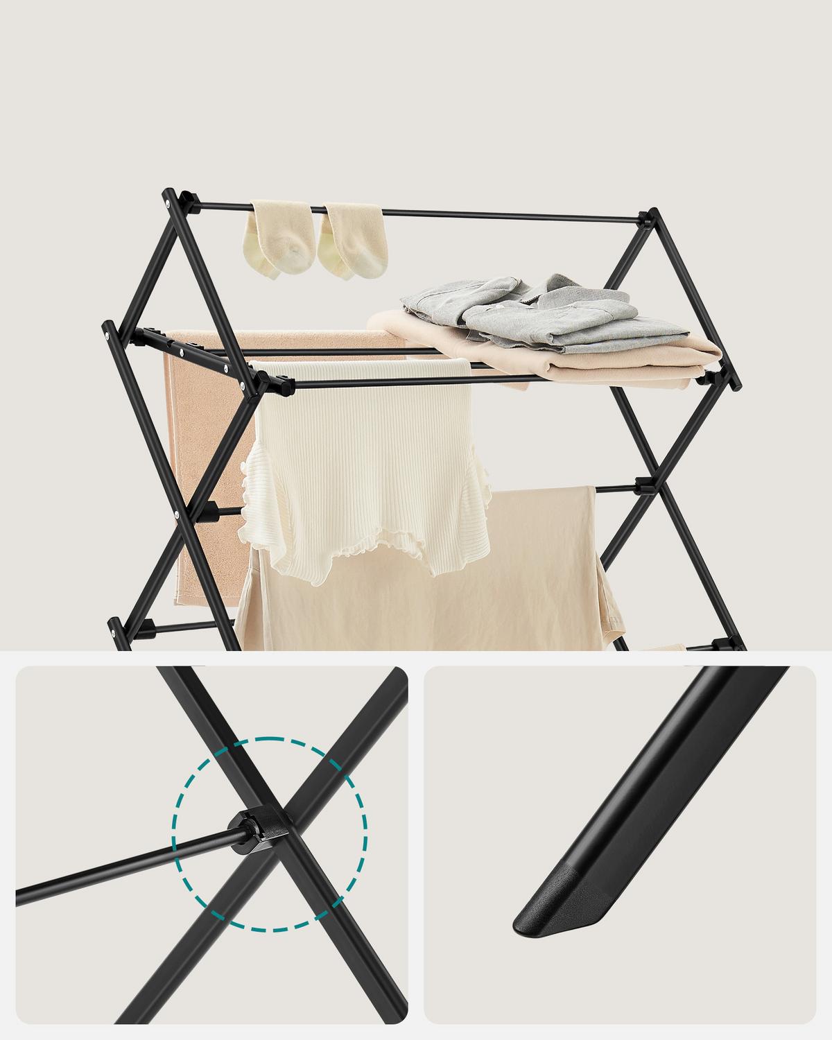 Wäschetrockner Schwarz B: 75 Cm - Schwarz, Basics, Kunststoff/Metall (75/135,1/37cm)