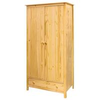 Drehtürenschrank Naturfarben B: 100 Cm - Naturfarben, Natur, Holz (100/190/58cm) - Livetastic