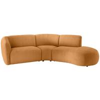 ECKSOFA Jesi, Goldfarben S: 276x182 cm - Goldfarben/Schwarz, MODERN, Textil (276/182cm) - Livetastic