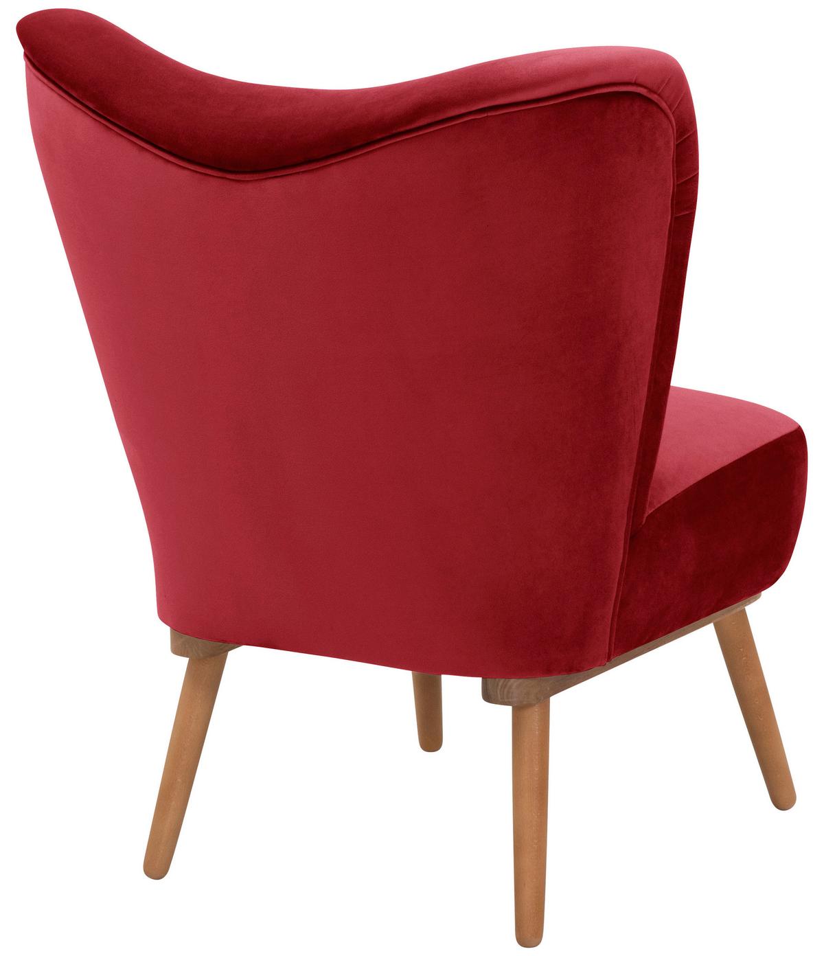 Sessel Jack - Rot/Erlefarben, Design, Textil (74/72/90cm) - Max Winzer