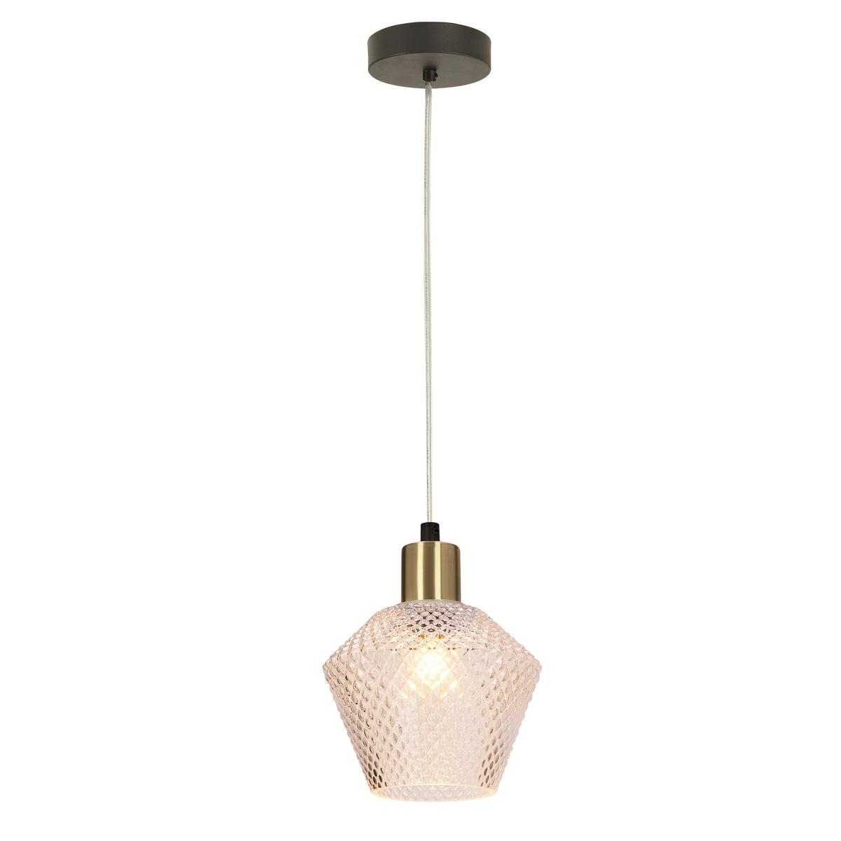 Pendelleuchte 31-36360 Greniko - Transparent/Goldfarben, KONVENTIONELL, Metall (14/14/120cm)