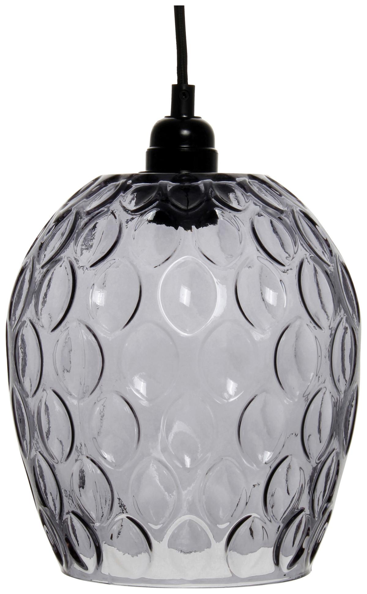 Hängeleuchte Corona Grau B: 18 cm - Grau, Basics, Glas (18/18/27cm) - Kayoom