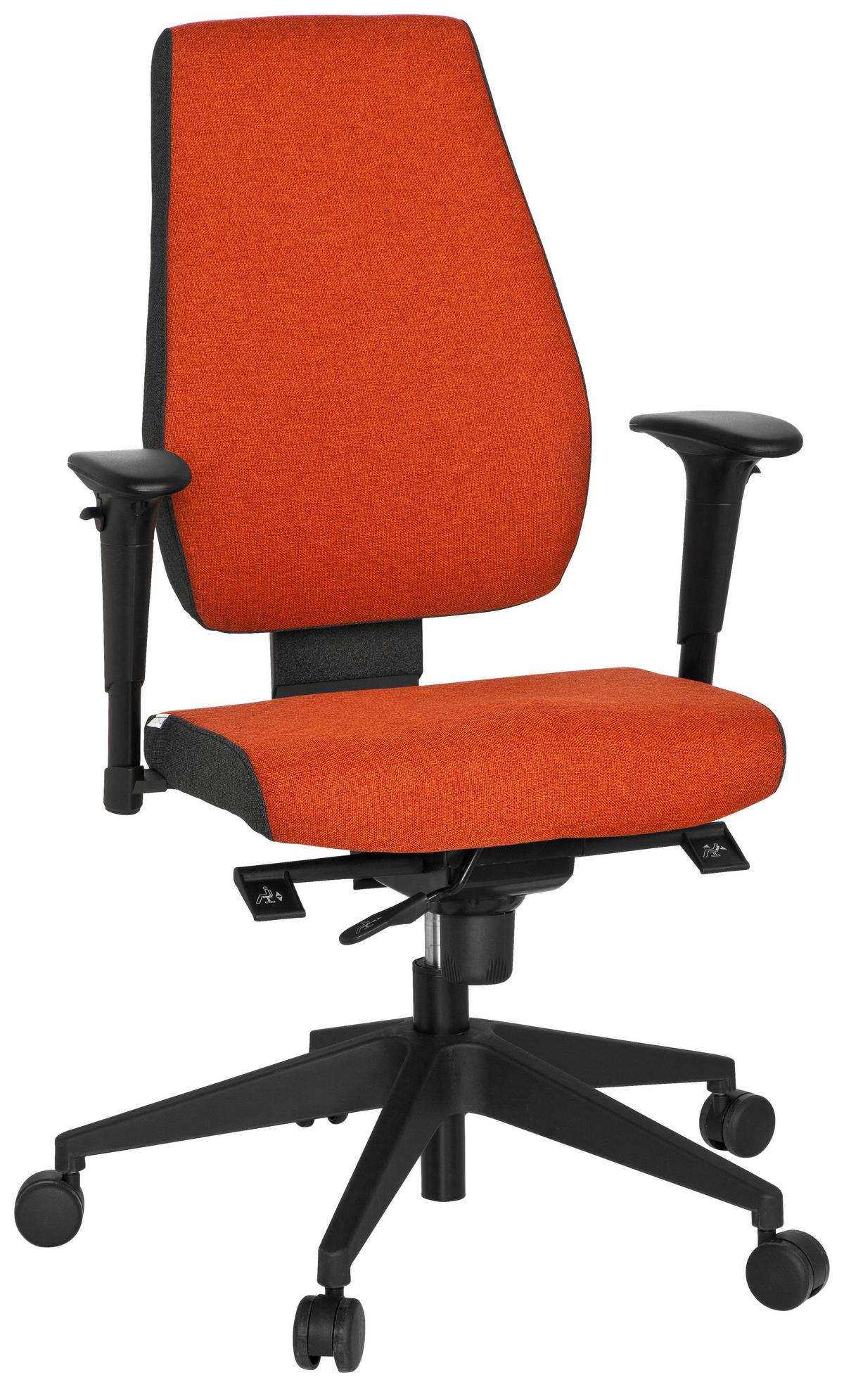 Drehstuhl Pro-Tec 500 Rot - Dunkelgrau/Rot, MODERN, Kunststoff/Textil (56/123/47cm) - MID.YOU