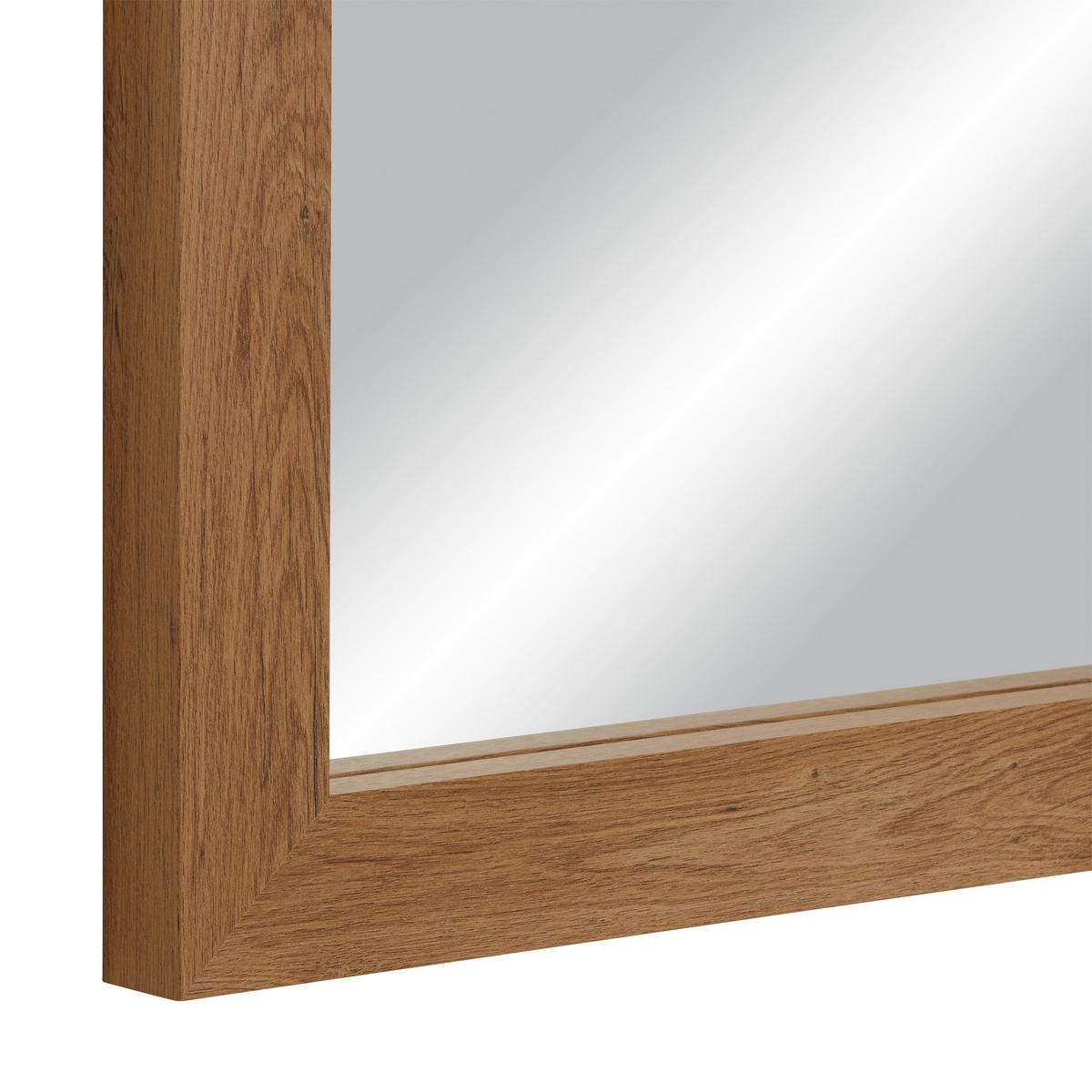 Nástenné zrkadlo Tina drevodekor - farba duba, Konventionell, kompozitné drevo/sklo (62/82/3,5cm) - Mömax