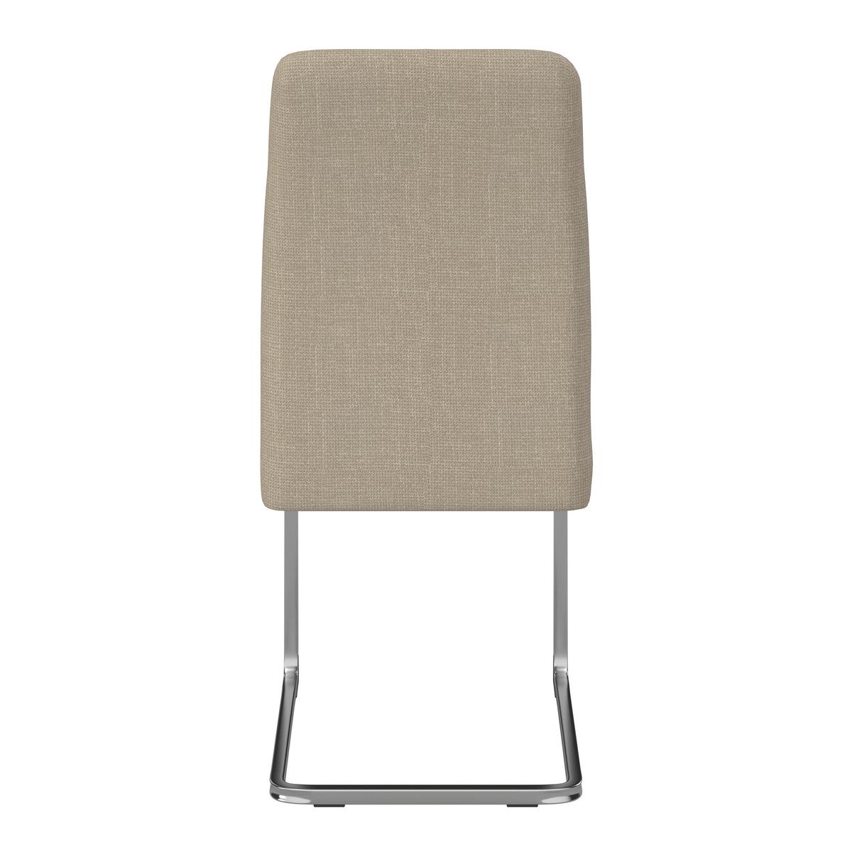 HOUPACÍ ŽIDLE LUCIE - krémová/barvy niklu, Moderní, kov/textil (43/99/60cm) - Bessagi Home