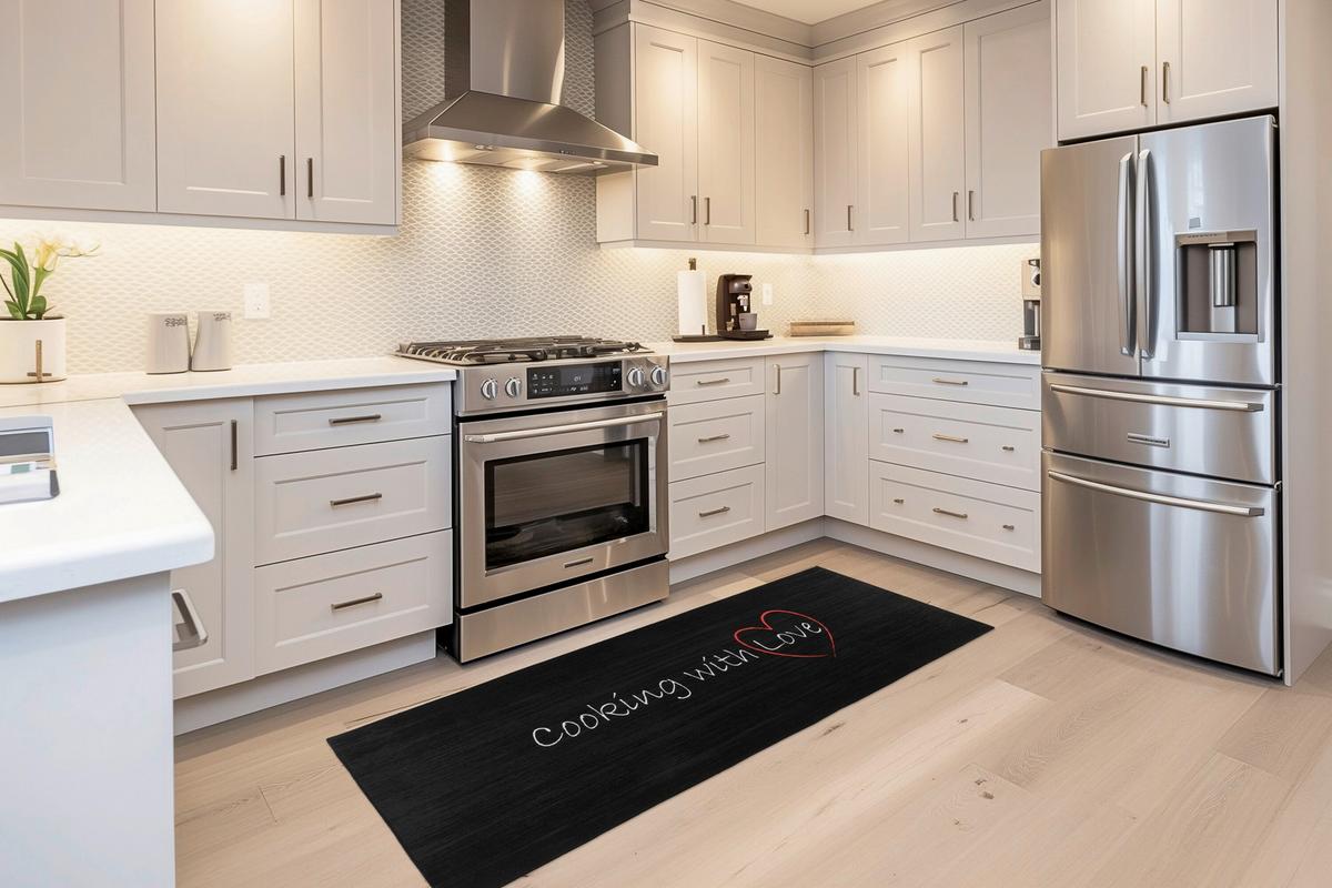 Flachwebteppich Schwarz, BxL: ca. 60x180 cm - Schwarz, Basics, Textil (60/180cm) - Kayoom