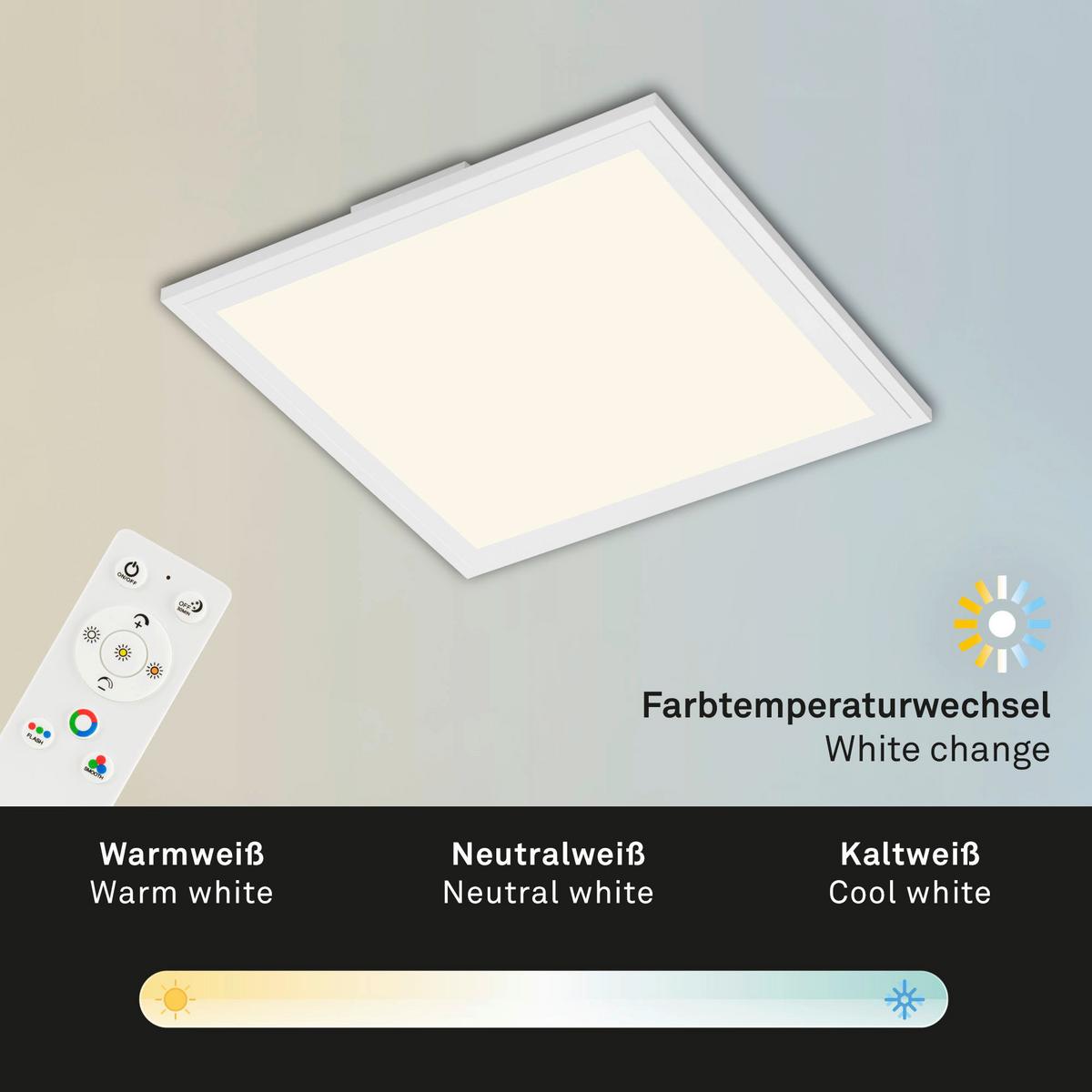 Led-paneel, Weiß, Rgb 7151-016 Ultra-Flat Rgb Cct - Weiß, Basics, Kunststoff (29,6/29,6/5,8cm)