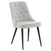 Stuhl-Set Velvet Deluxe - Hellgrau/Schwarz, Design, Kunststoff/Textil (50/88,5/66cm) - Livetastic