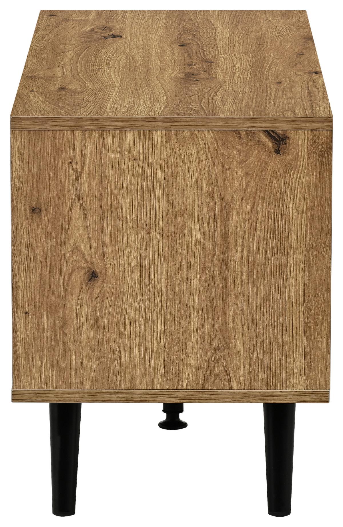 TV STOLÍK MOVE - čierna/dub artisan, Modern, kov/kompozitné drevo (80/46/35cm) - Based