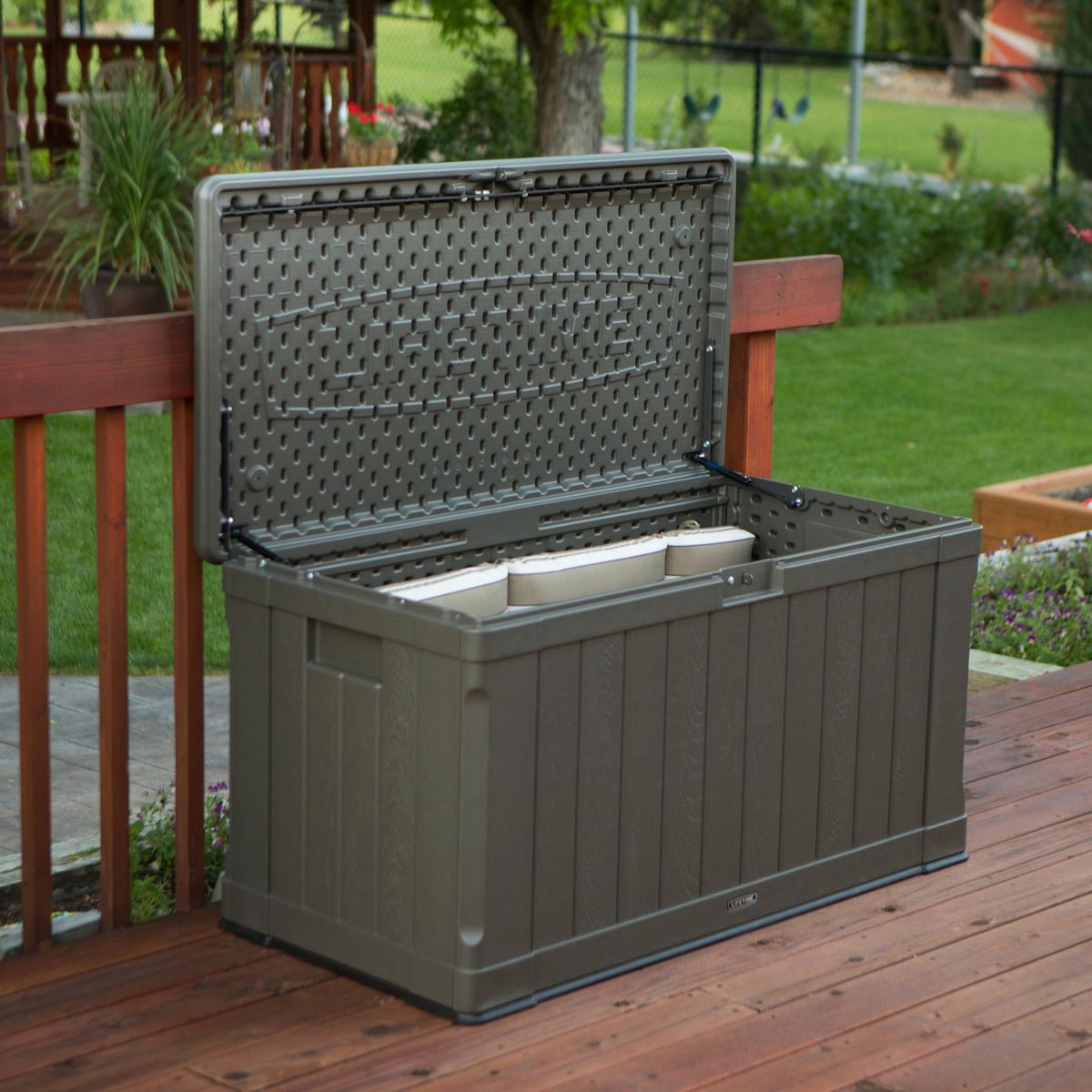 Kissenbox Wasserdicht Premium 128x67x64 cm 440l Braun - Braun, Basics, Kunststoff (128/67/64cm)