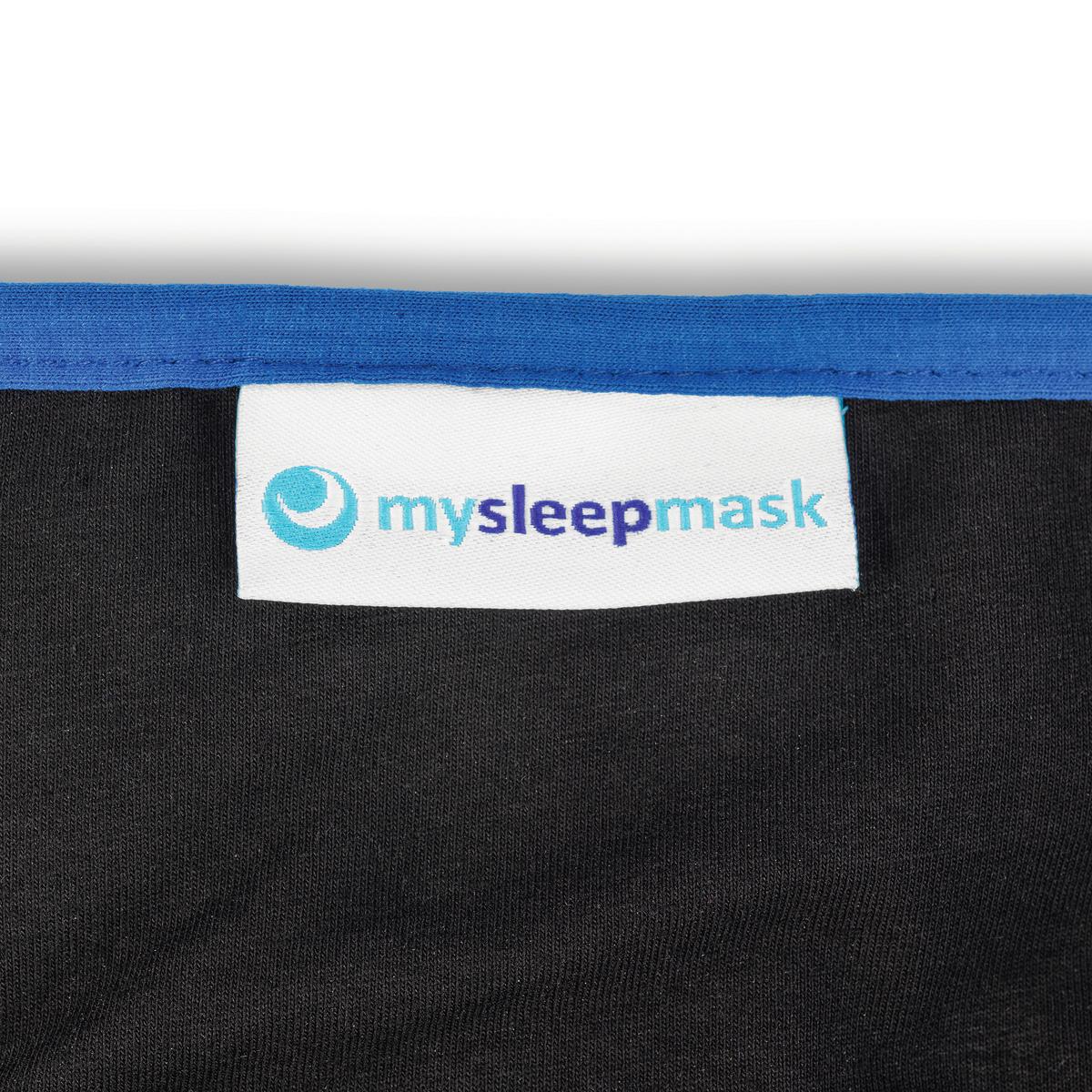 Schlafmaske Mysleepmask L/XL Schwarz/Blau - Blau/Schwarz, Basics, Textil (28/19/1cm)