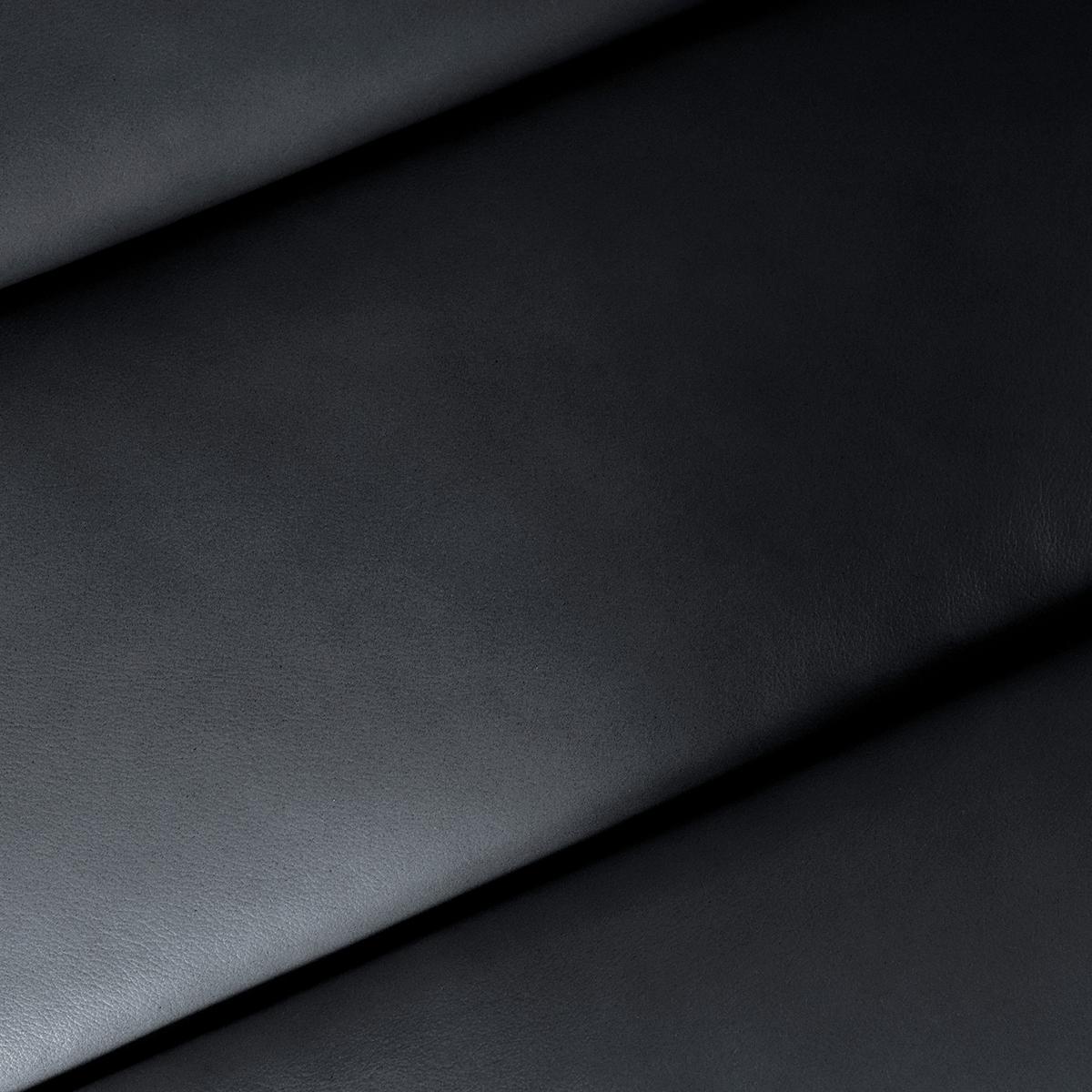 Relaxliege Swing Black Dunkelblau B: 65 Cm - Schwarz/Dunkelblau, Design, Leder (65/65-95/171cm) - Livetastic