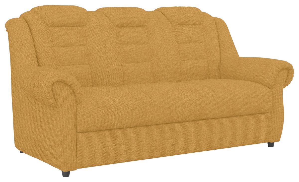 3-sitzer-sofa Boston Gelb Chenille - Gelb/Schwarz, KONVENTIONELL, Textil (196/102/1101cm) - Livetastic