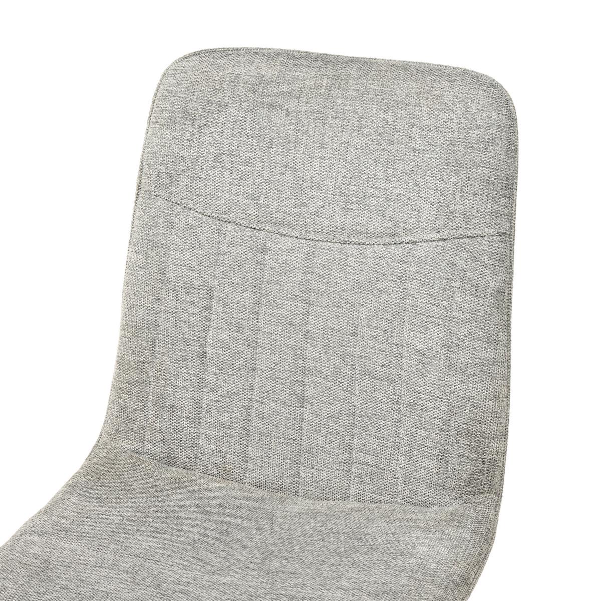 Tischgruppe Mackay 5-Tlg. Weiß/Textil Hellgrau, B: 140cm - Hellgrau/Weiß, KONVENTIONELL, Holzwerkstoff/Textil (140/46/75/88/80/57cm) - MID.YOU