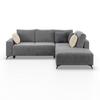 Ecksofa Mit Schlaffunktion Lincoln Grau Cord 270x212 Cm - Schwarz/Grau, MODERN, Textil (270/212cm)