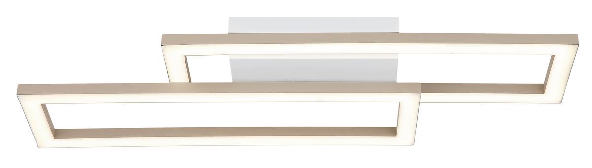 LED-DECKENLEUCHTE 3000/4000/6000K - Sandfarben/Weiß, Design, Kunststoff (55/15,5/5,5cm) - Globo