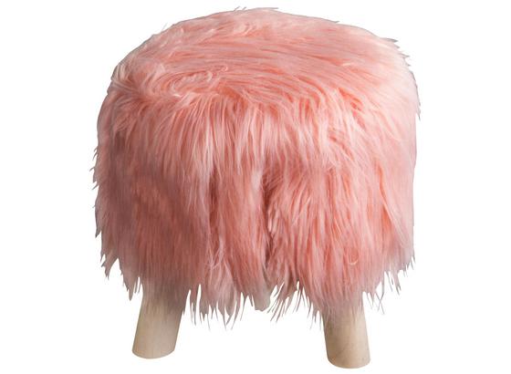 Hocker Lisa - Naturfarben/Rosa, MODERN, Holz/Fell (32/33/32cm) Hocker Lisa - Naturfarben/Rosa, MODERN, Holz/Fell (32/33/32cm)