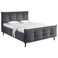 Polsterbett Mario B 140x200 cm Anthrazit - Anthrazit, Basics, Holzwerkstoff/Textil (140/200cm) - MID.YOU