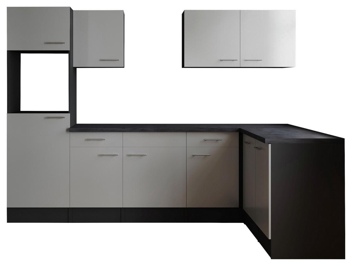 Eckküche Oliver Grau, Weiß S: 280x172cm - Weiß/Grau, Design, Holzwerkstoff (280/172cm) - Respekta