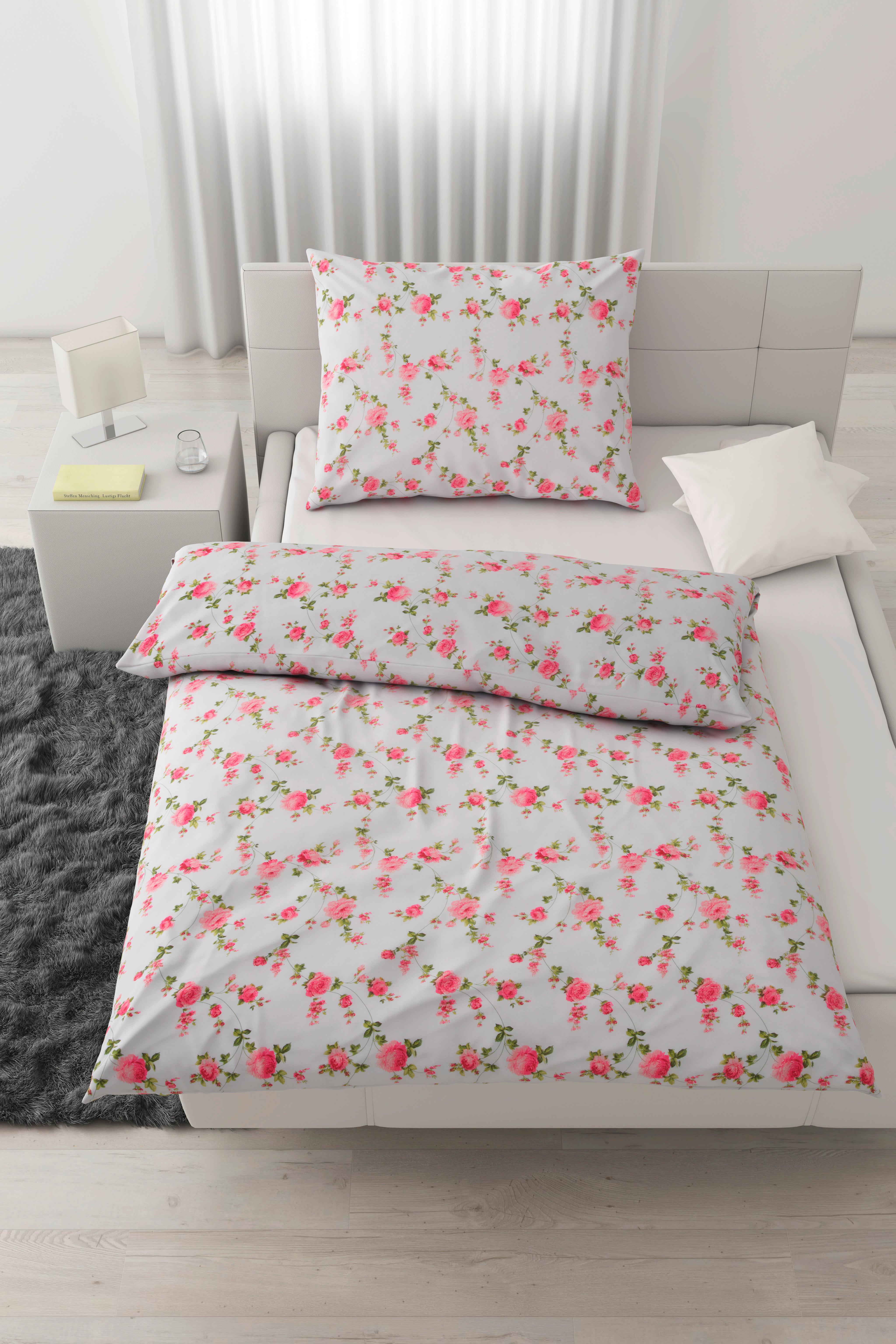 POSTEĽNÁ BIELIZEŇ Flora, 140/200cm - biela, Romantik / Landhaus, textil (140/200cm) - Modern Living