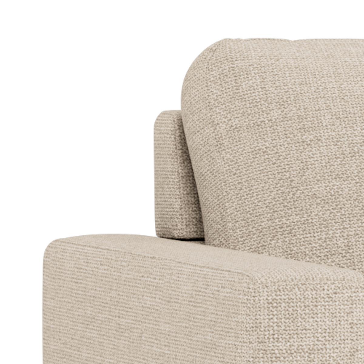 Schlafsofa Fleury Beige B: 176cm - Beige/Schwarz, MODERN, Kunststoff/Textil (176/85/88cm) - Livetastic