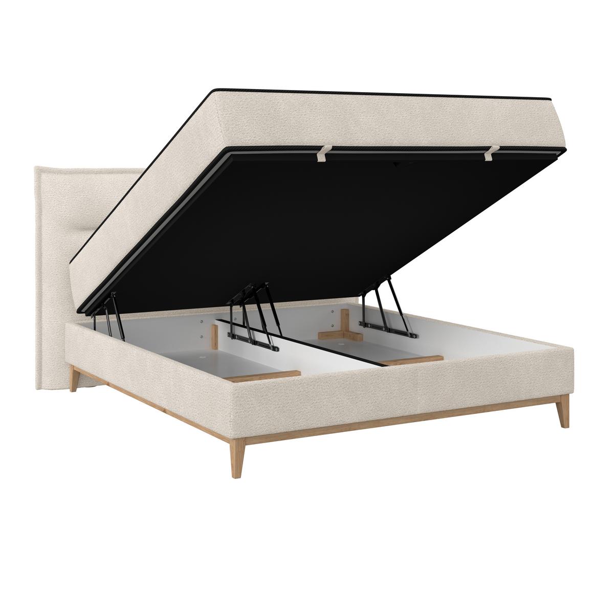Boxbett Smile inkl. Matratze 160x200 - Creme, KONVENTIONELL, Holz/Holzwerkstoff (160/200cm) - James Wood