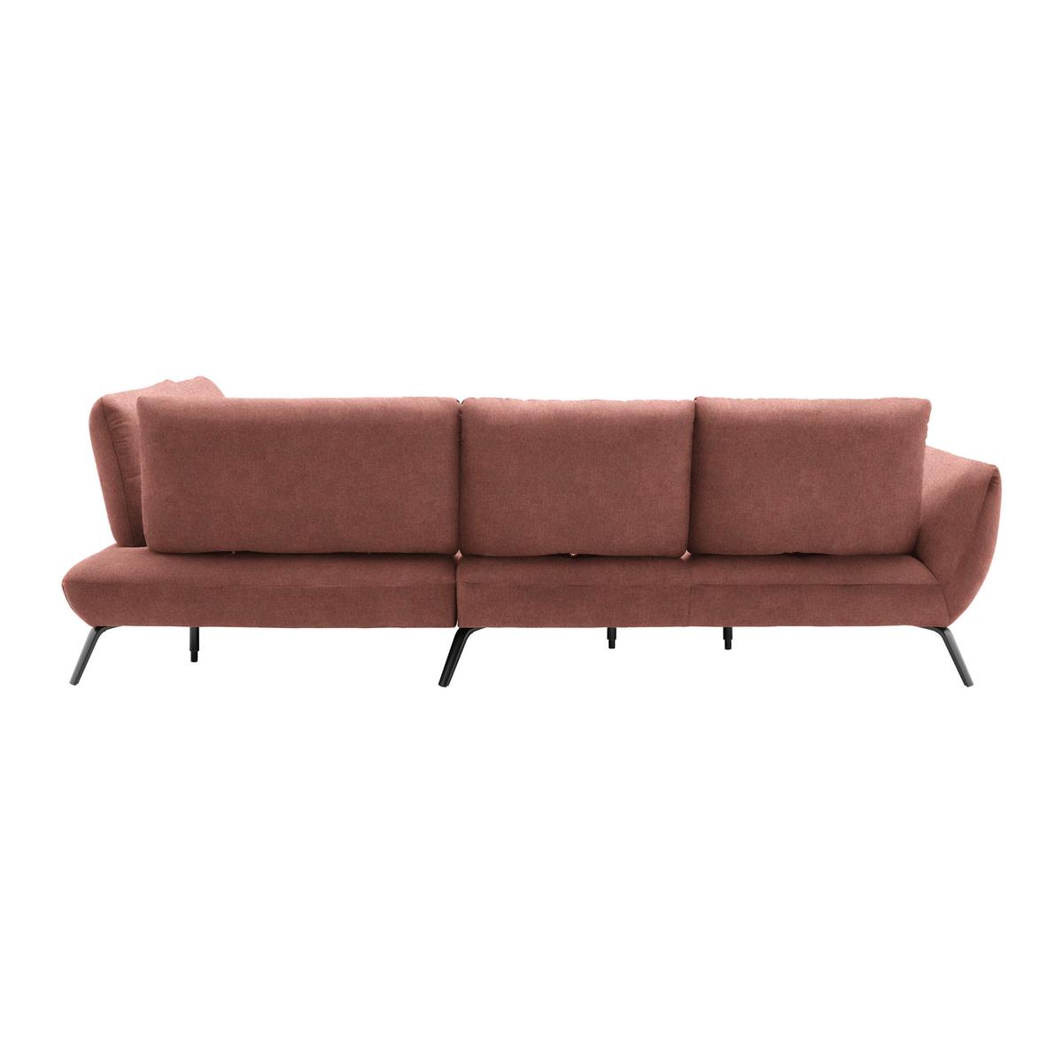 Rohová sedačka TRENDY, pravá, starorůžová - starorůžová/černá, Moderní, kov/kompozitní dřevo (310/93/250cm) - Premium Living