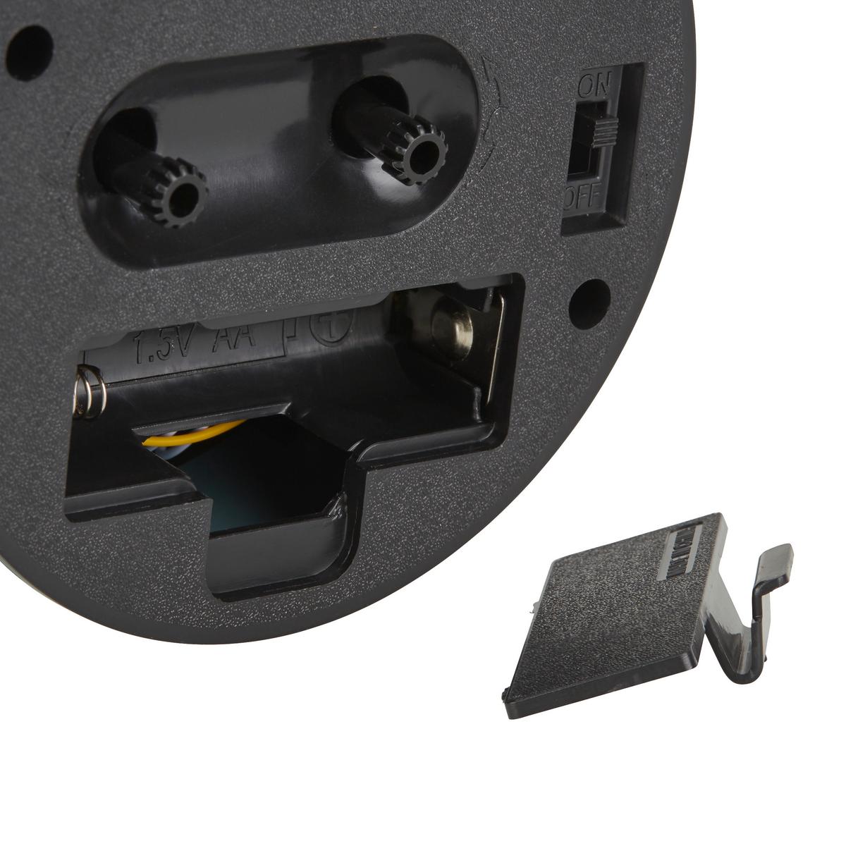 Wecker Alexiana Vintage-Look, H: 13 cm - Hellrosa/Schwarz, Basics, Glas/Papier (9,8/13/5,5cm) - Luca Bessoni