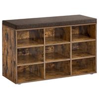 LAVICE S BOTNÍKEM ODSTÍN DŘEVA: ANTIK - tmavě hnědá, Trend, kompozitní dřevo (78,5/48/30,3cm) - MID.YOU