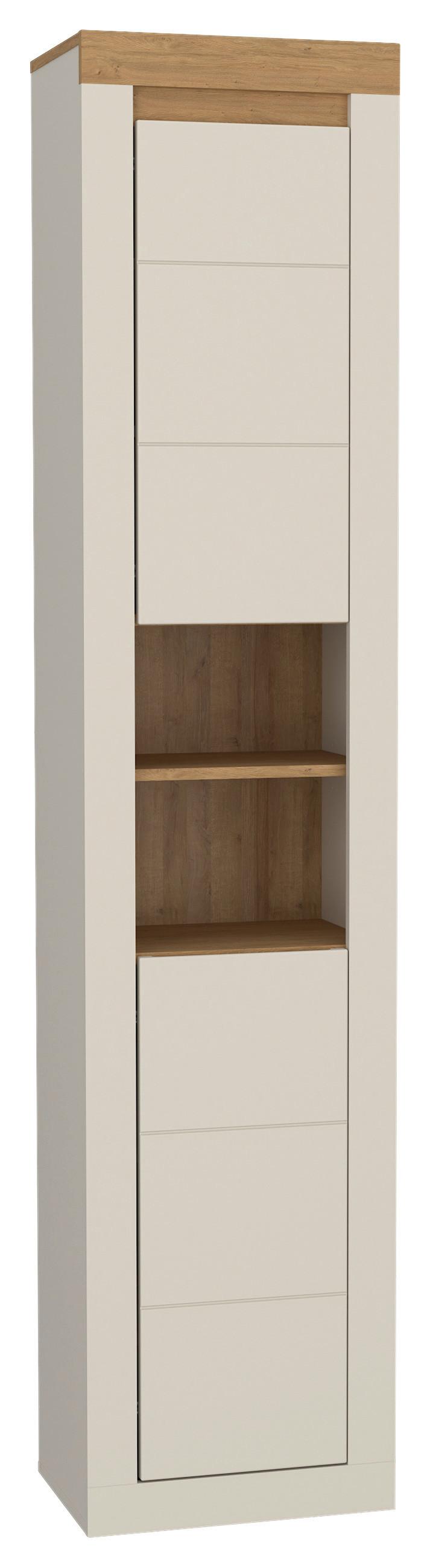 Schrank Naxxar Eichefarben Kaschmir B: 44,5cm - Kaschmir/Eichefarben, MODERN, Holzwerkstoff (44,5/204,7/31,6cm)