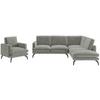Sitzgarnitur Bali - Schwarz/Grau, Design, Textil (250/202cm) - Livetastic