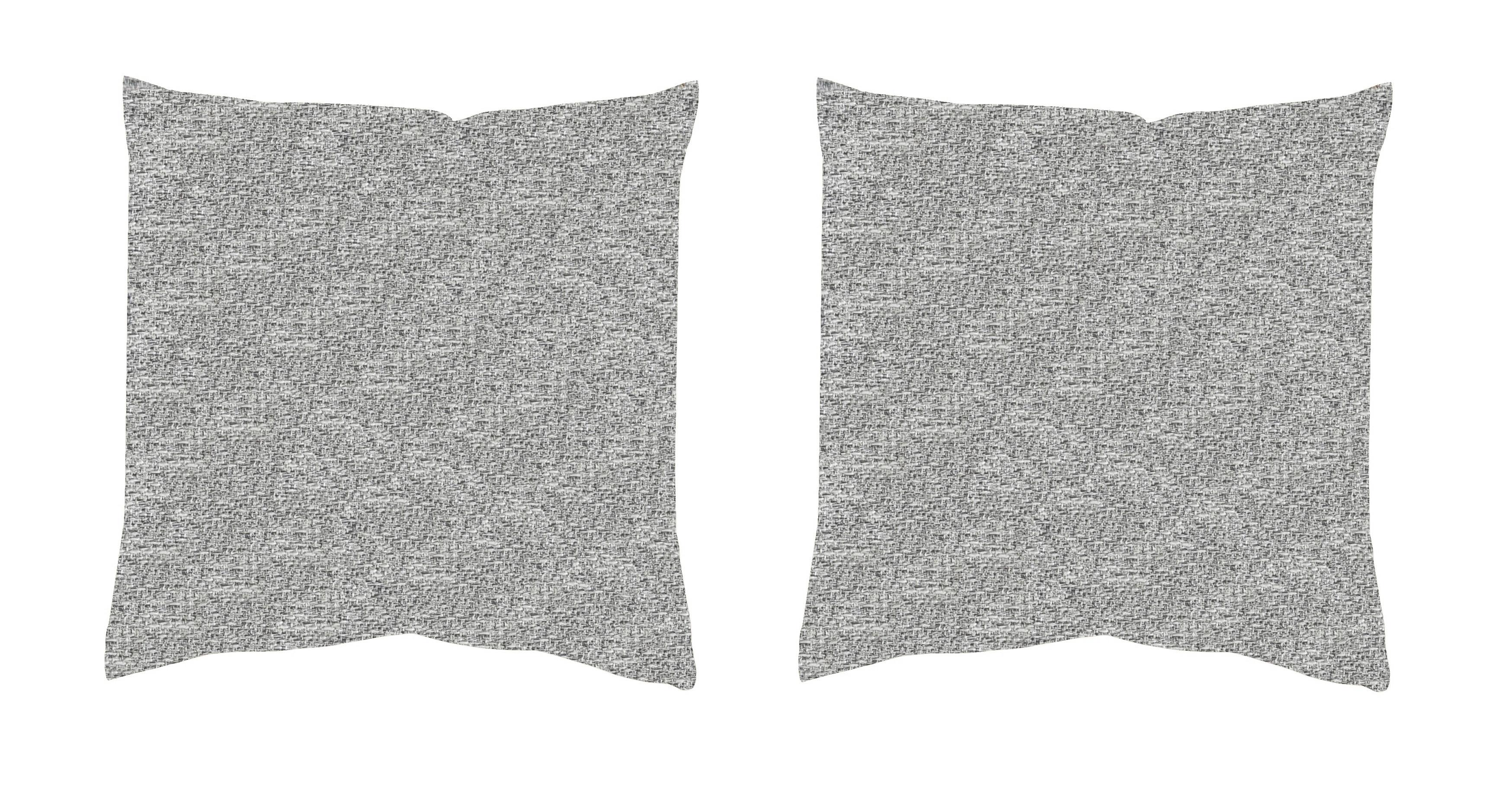 Kissenhüllen-set Fjella - Silberfarben, Basics, Textil (50/50cm)