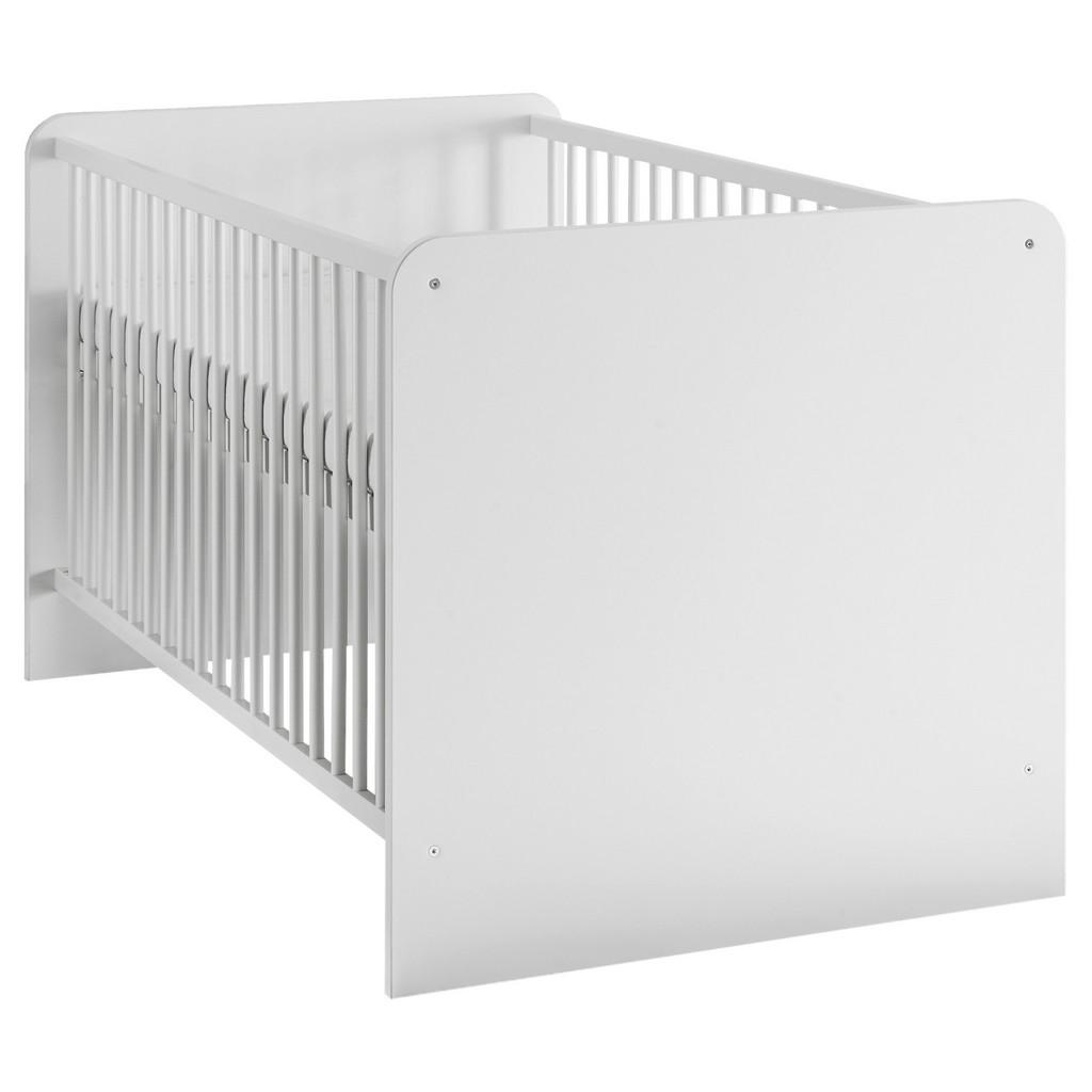 Babybett Bibo Weiß Dekor höhenverstellbar, Lattenrost