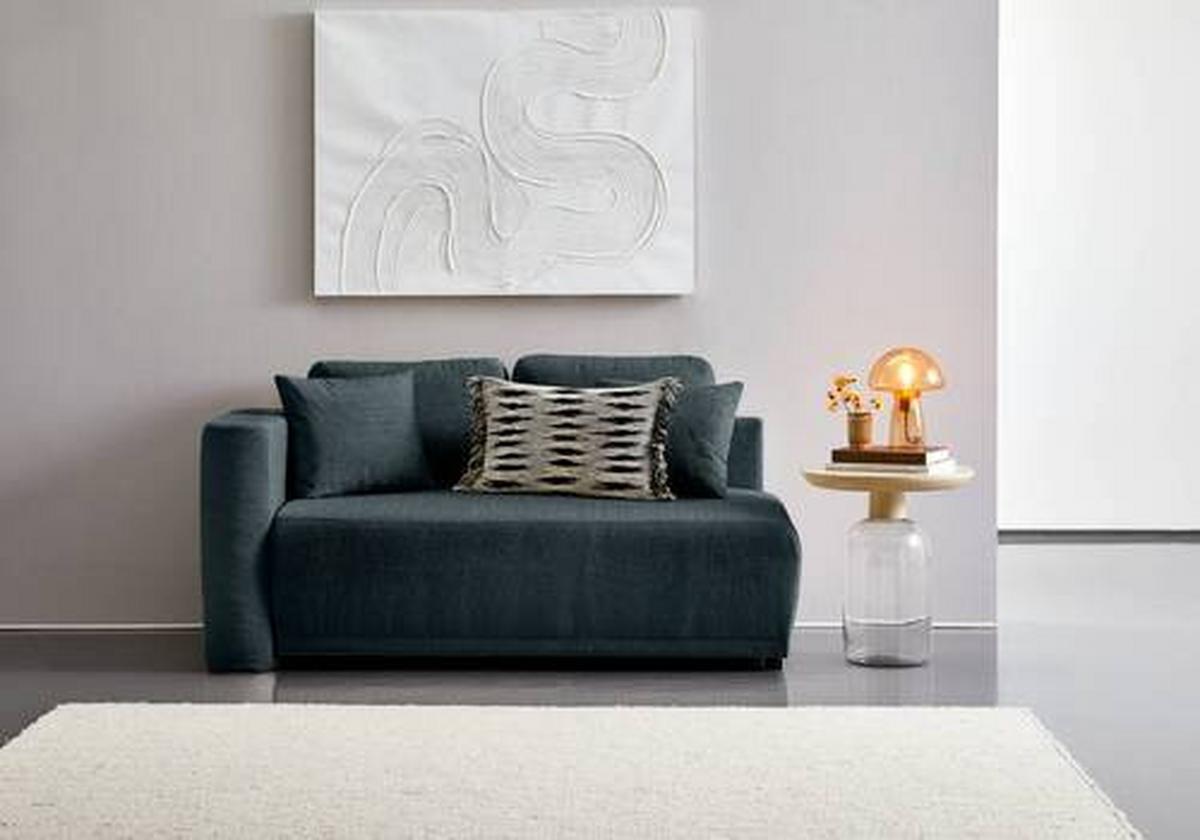 Chaiselongue Nello - Schwarz/Dunkelblau, KONVENTIONELL, Textil (93/73/171cm) - MID.YOU