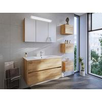 BADEZIMMER Limes, Eichefarben B: 100 cm - Eichefarben/Weiß, Basics, Keramik/Holzwerkstoff (100cm) - MID.YOU