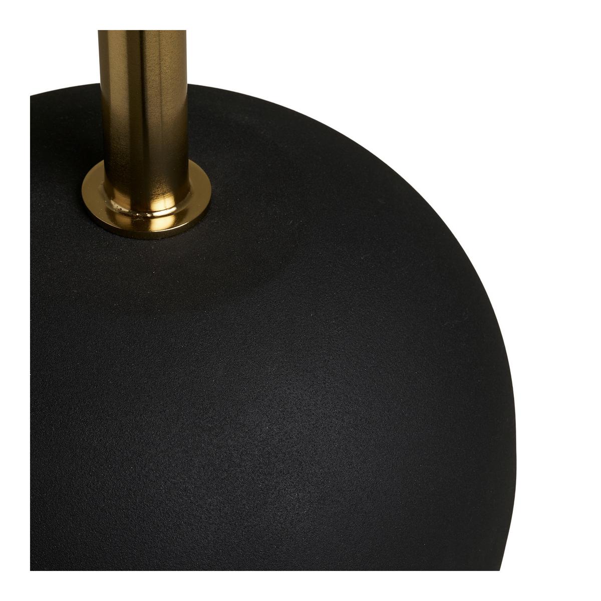 Beistelltisch Sirone Brau B: 30cm - Schwarz/Braun, Design, Holz/Metall (30/30/56cm) - MID.YOU