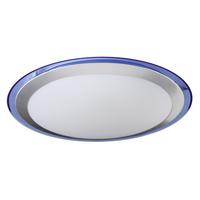 LED-Deckenleuchte Ø 33 cm Rund - Blau/Silberfarben, Basics, Kunststoff/Metall (33cm) - Näve